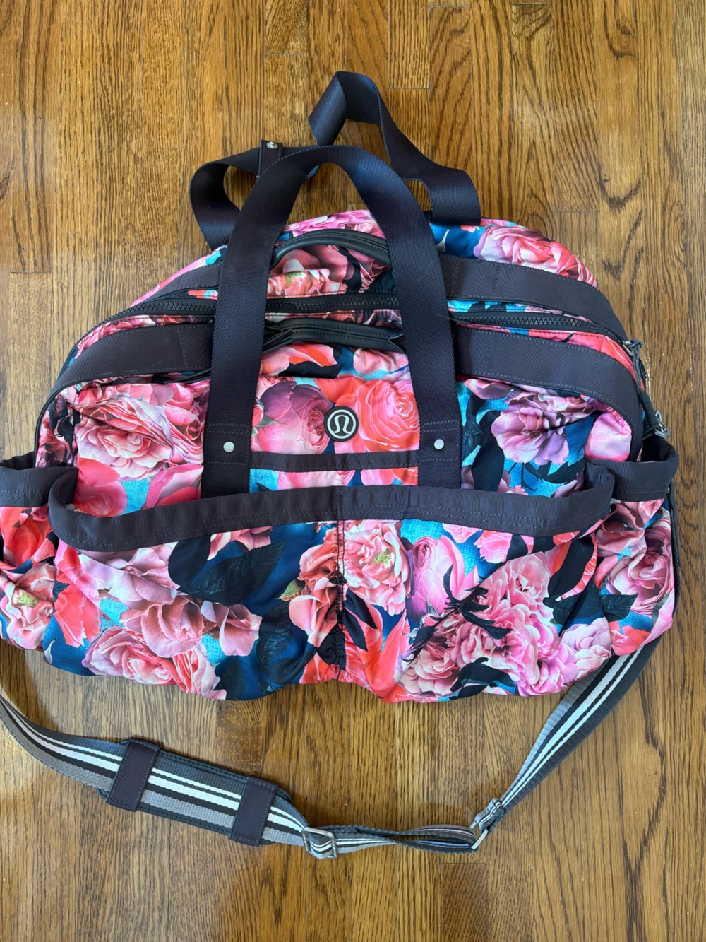 lululemon athletica Pink Floral Travel Duffel